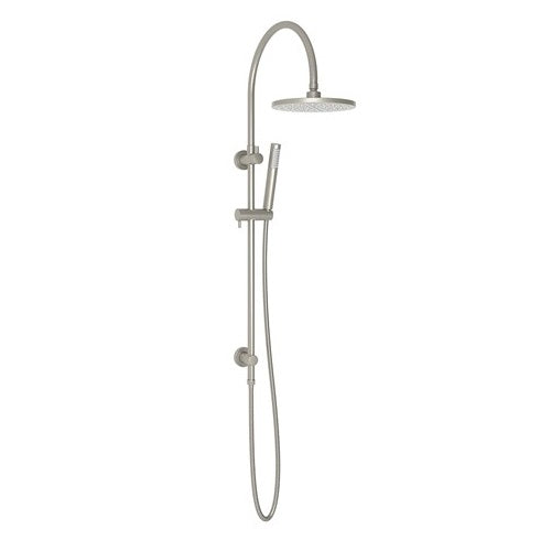 ADP Soul Gooseneck Twin Shower Set Brushed Nickel