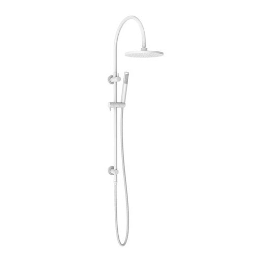 ADP Soul Gooseneck Twin Shower Set Matte White