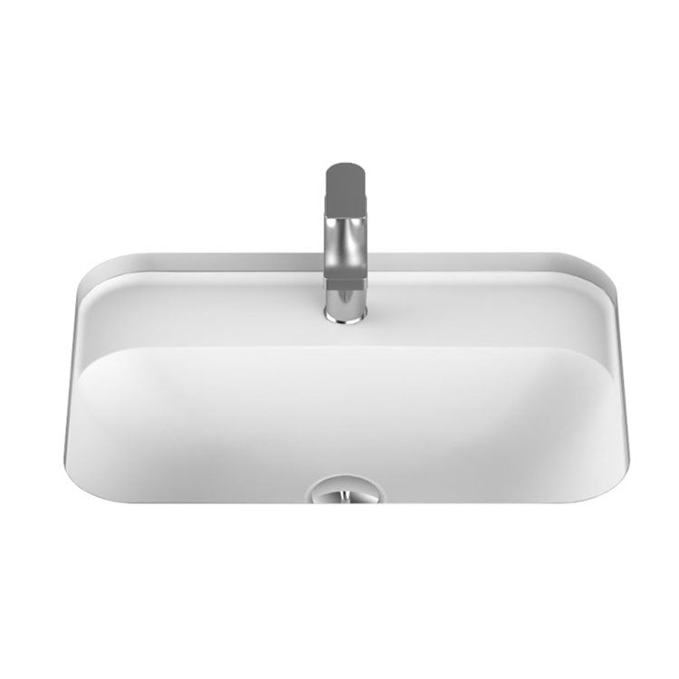 ADP Strength Matte  White Solid Surface Under Counter Basin 545x425