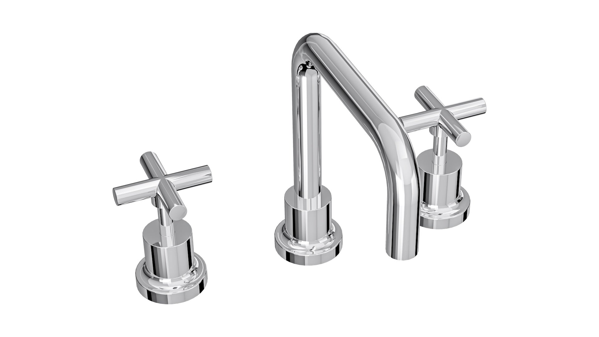 Linsol Tre Cross Handle Basin Set Chrome
