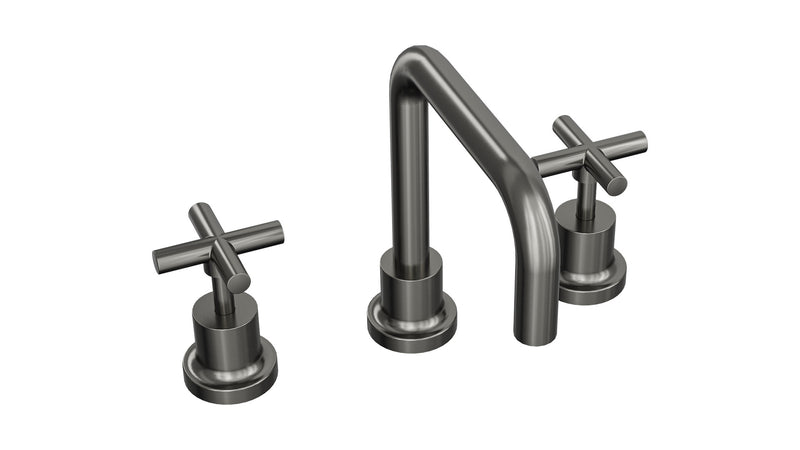 Linsol Tre Cross Handle Basin Set Gun Metal