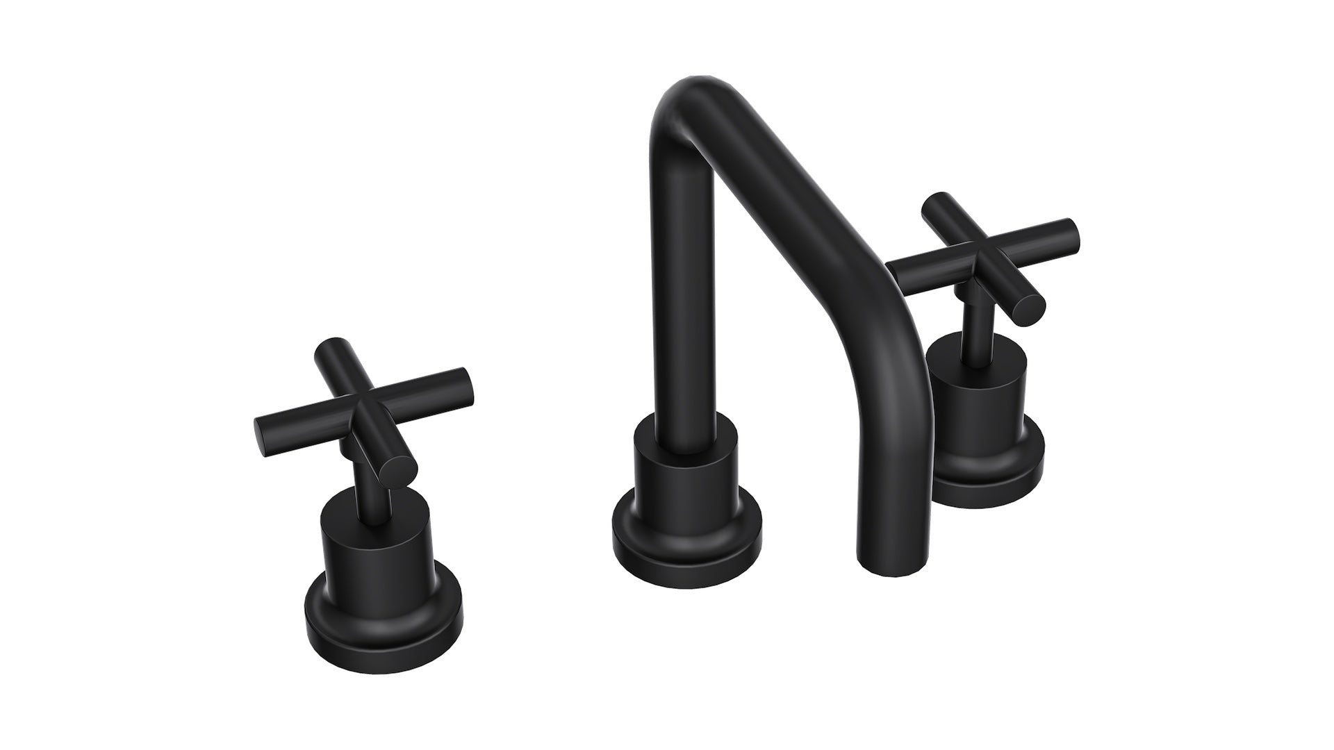 Linsol Tre Cross Handle Basin Set Matte Black