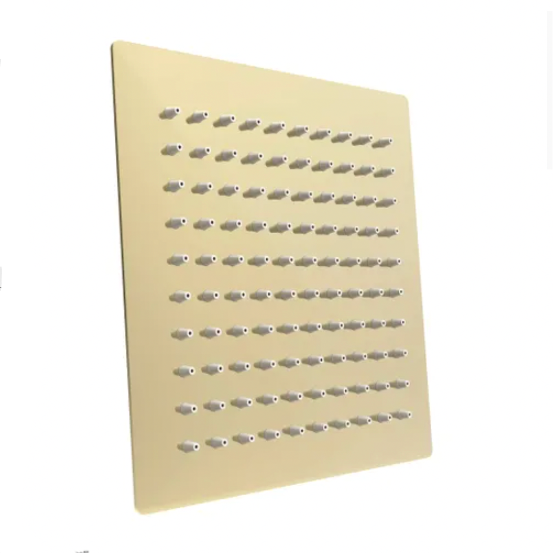Square stainless steel brush Gold shower head