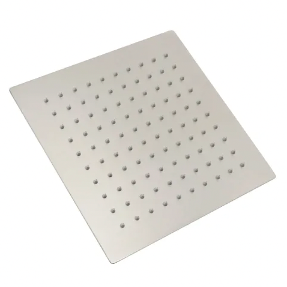 Square stainless steel brush nickel shower head