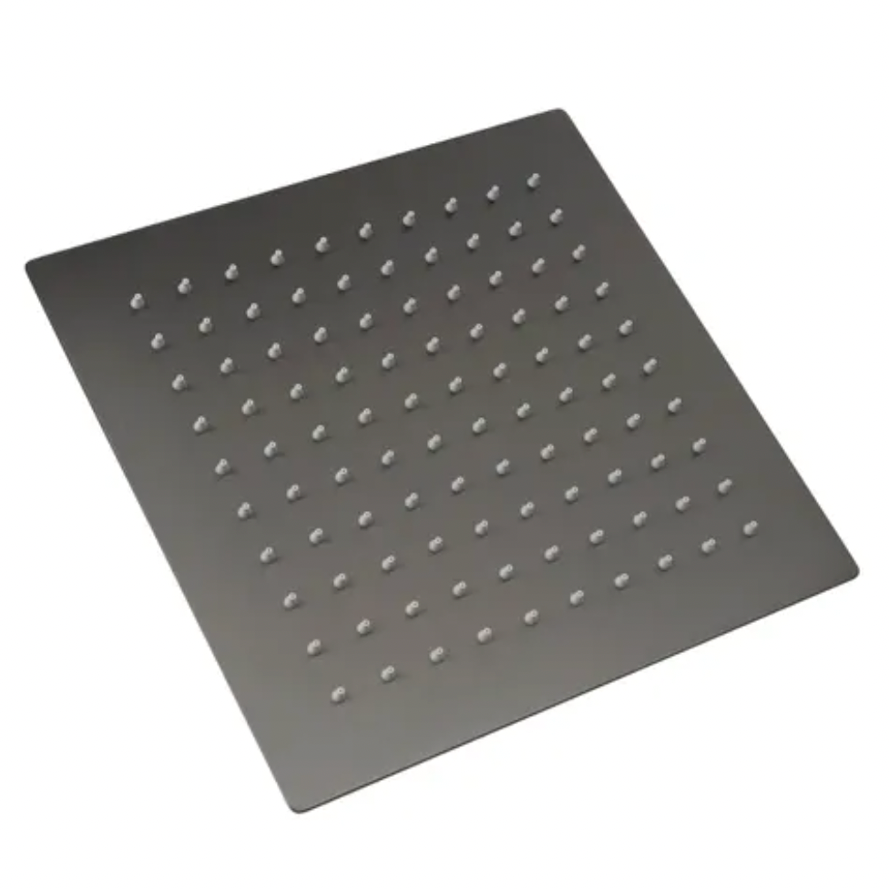 Square stainless steel Gunmetal shower head 
