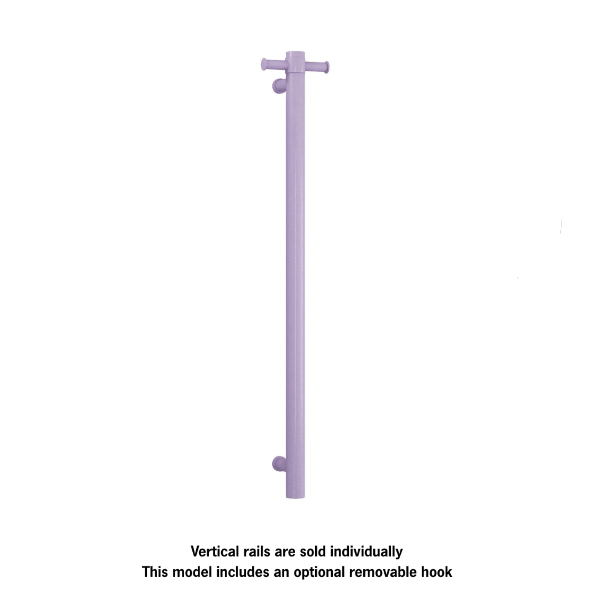 coloured vertical heated towel Bar