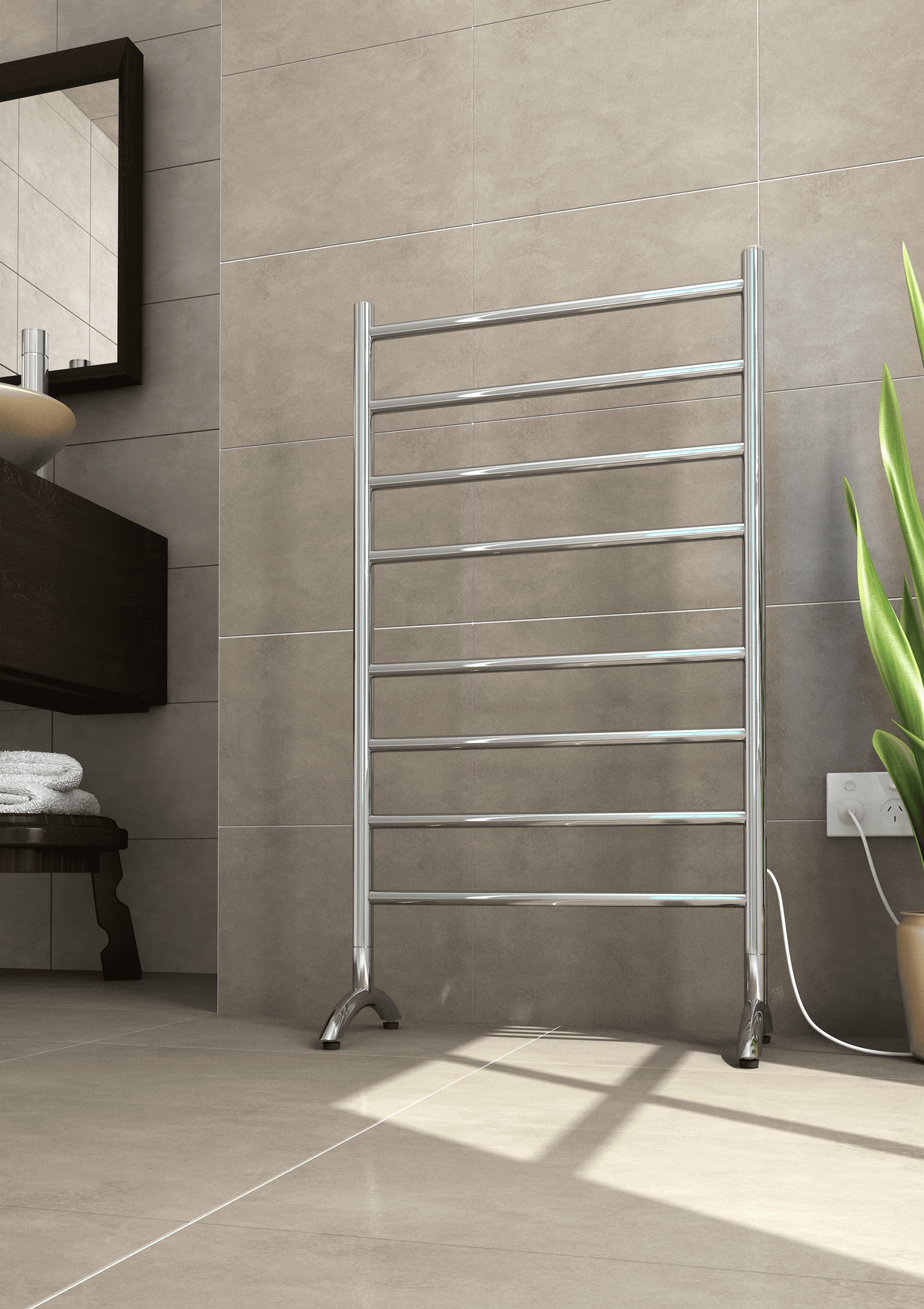 Freestanding plug in electric towel rail sale