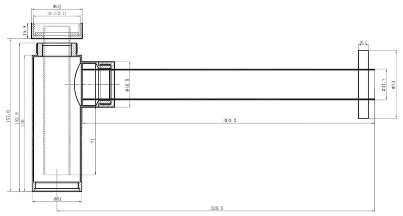 ADP Waterloo Bottle Trap Brushed Nickel