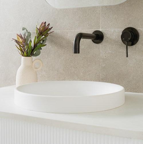 ADP Respect Gloss or Matte White Solid Surface Semi-Inset Basin 400x400