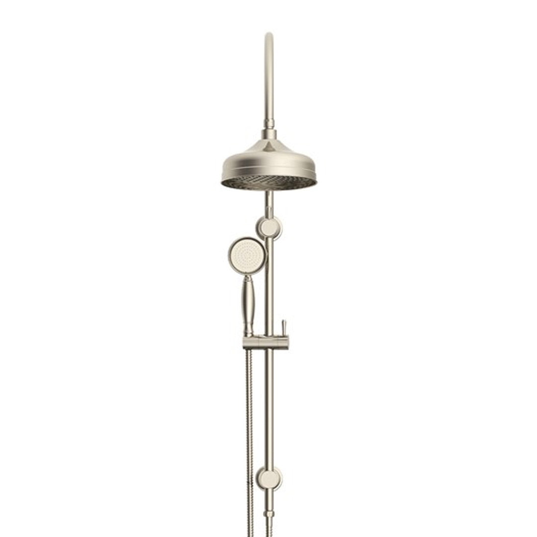 ADP Eternal Gooseneck Twin Shower Brushed Nickel