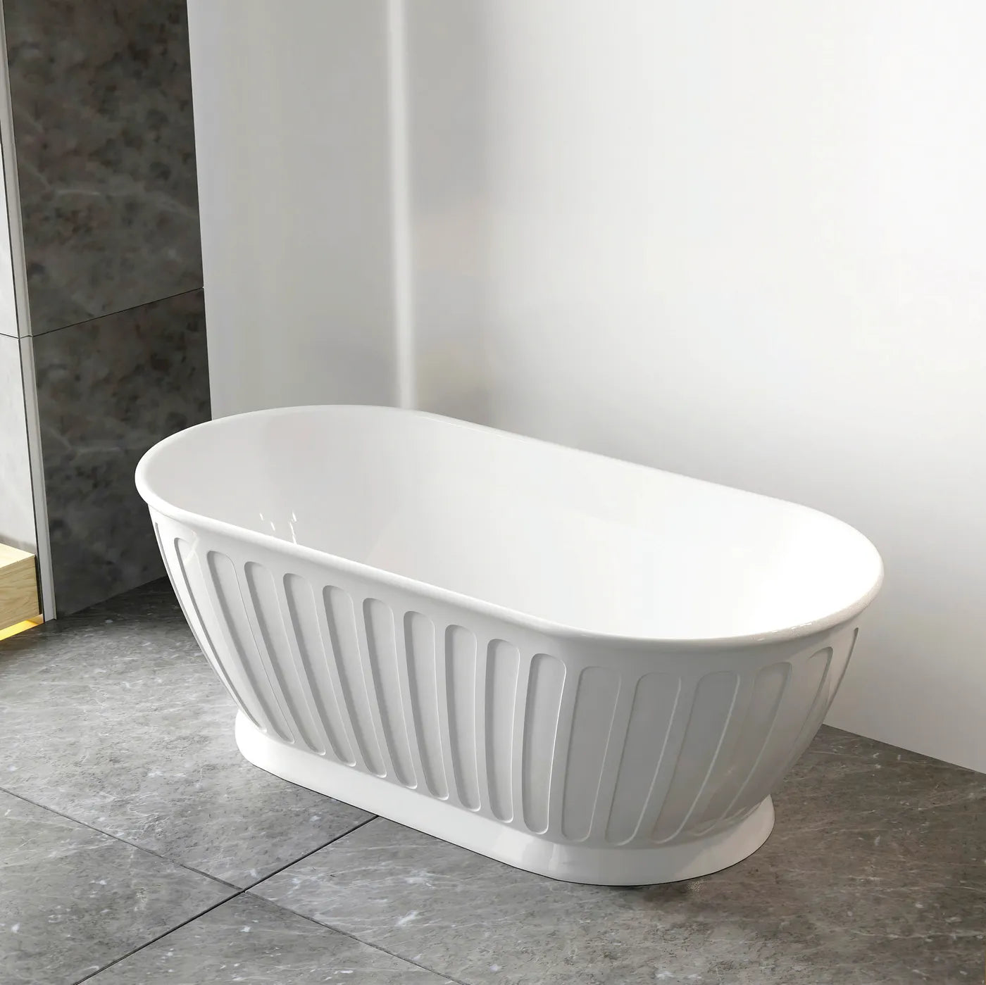 Otti Kensington 1500mm Freestanding Bath Gloss White