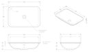 ADP Glory Gloss or Matte White Solid Surface Inset Basin 545x355