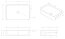 ADP Lino Gloss White Ceramic Semi-Recessed Basin 595x380