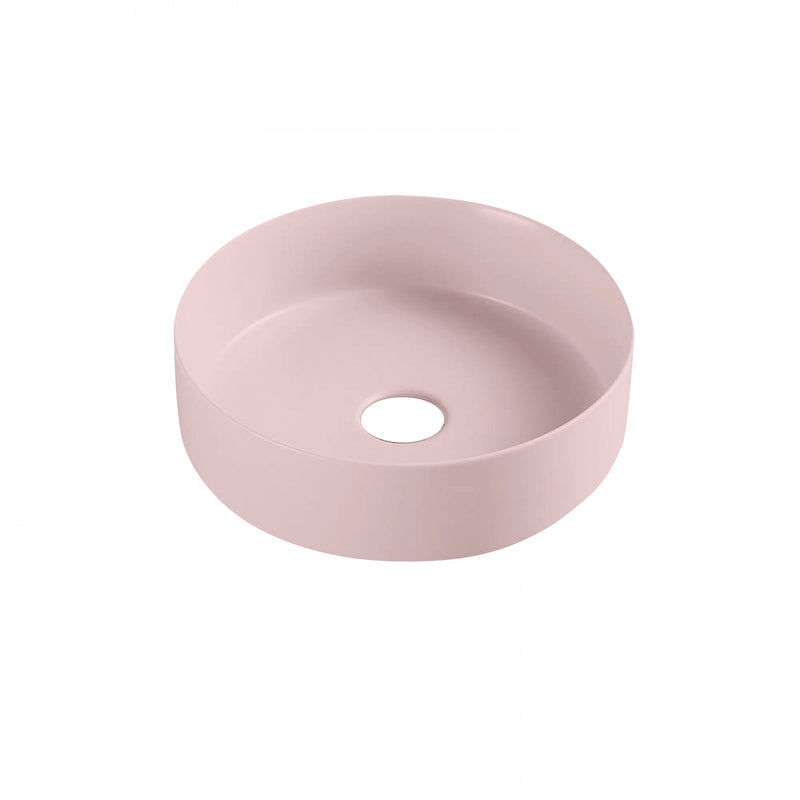 Donii Parco Matte Pink Round Above Counter Basin 355x355