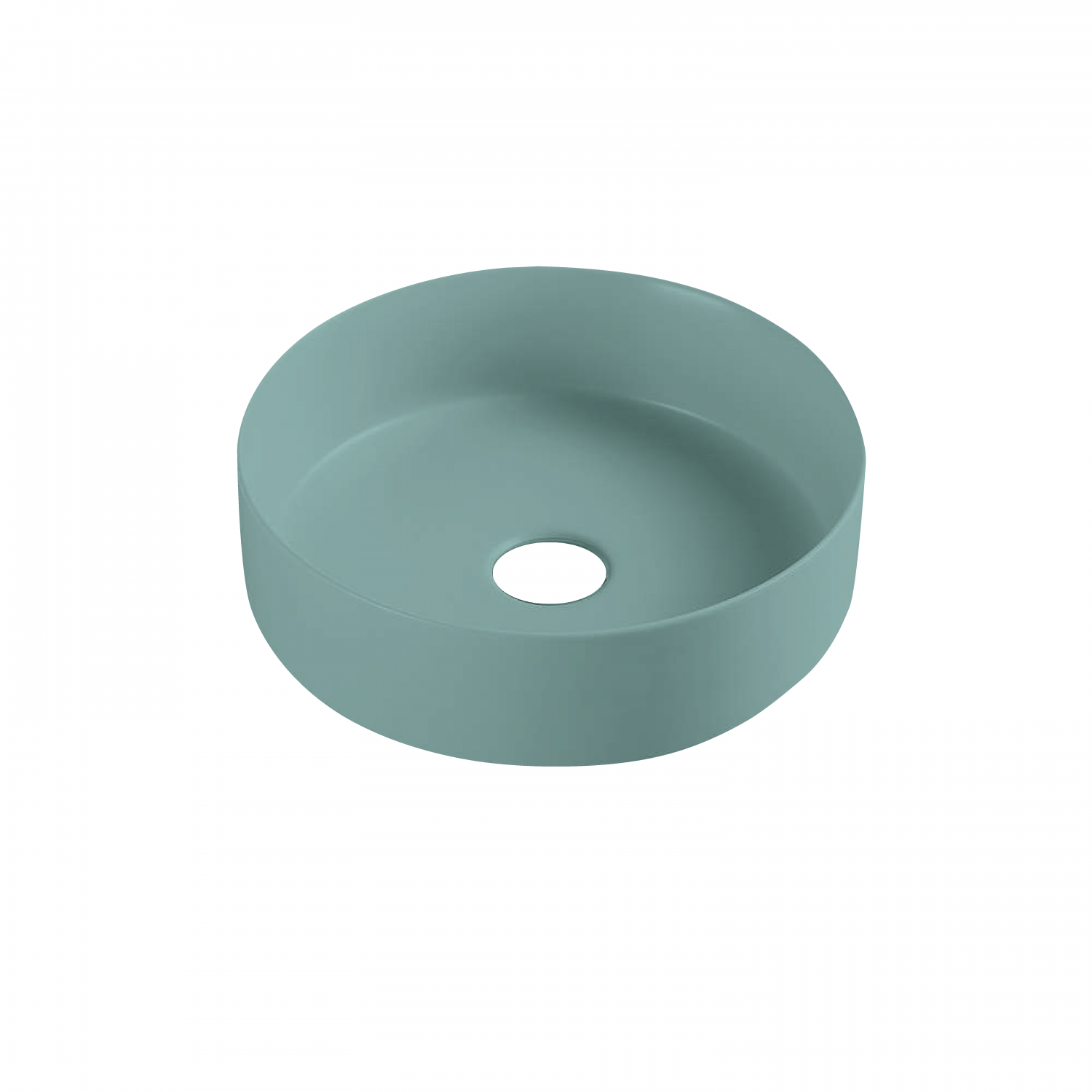 Donii Parco Matte Green Round Above Counter Basin 355x355