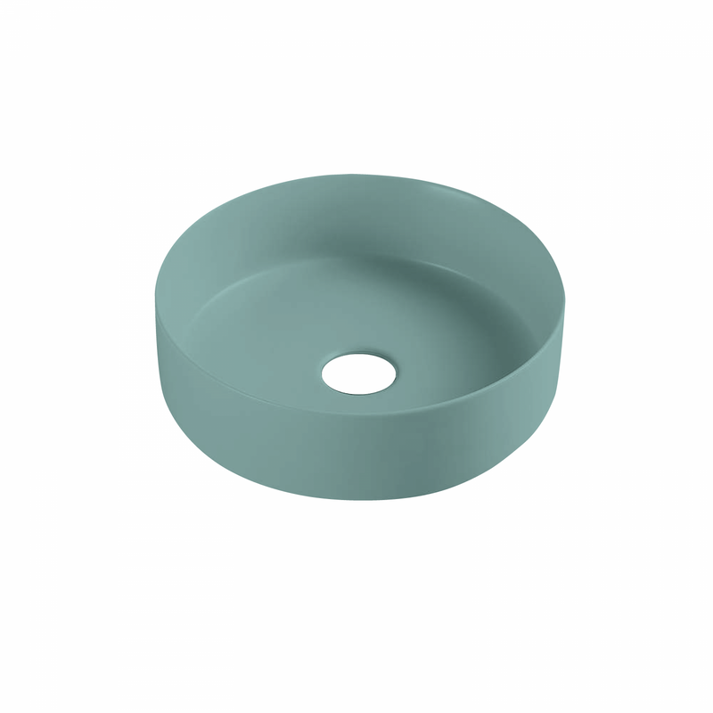 Donii Parco Matte Green Round Above Counter Basin 355x355