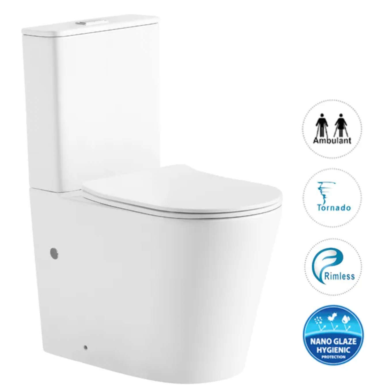 gloss white back to wall toilet suit 