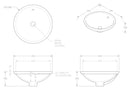ADP Round Gloss White Ceramic Under Counter Basin 370x370