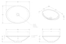 ADP Sincerity Gloss or Matte White Solid Surface Under Counter Basin 495x310