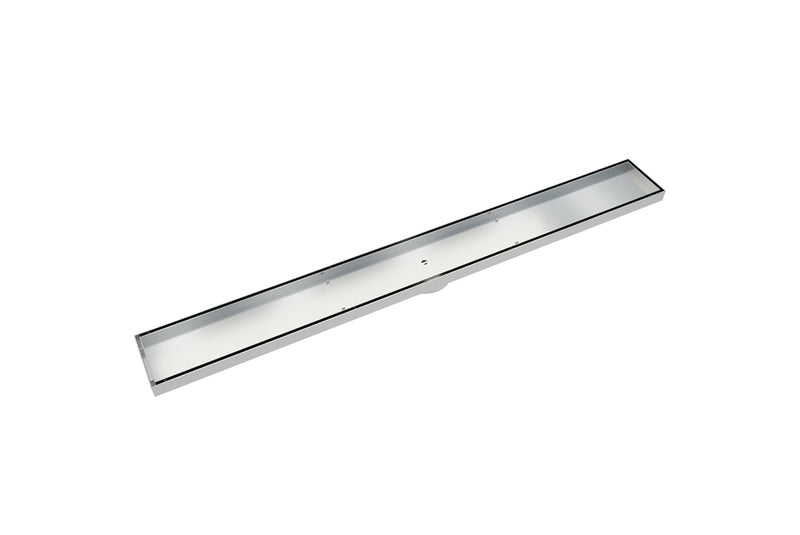 1000 Bathroom Shower Tile Insert Channel Grate Brushed Nickel
