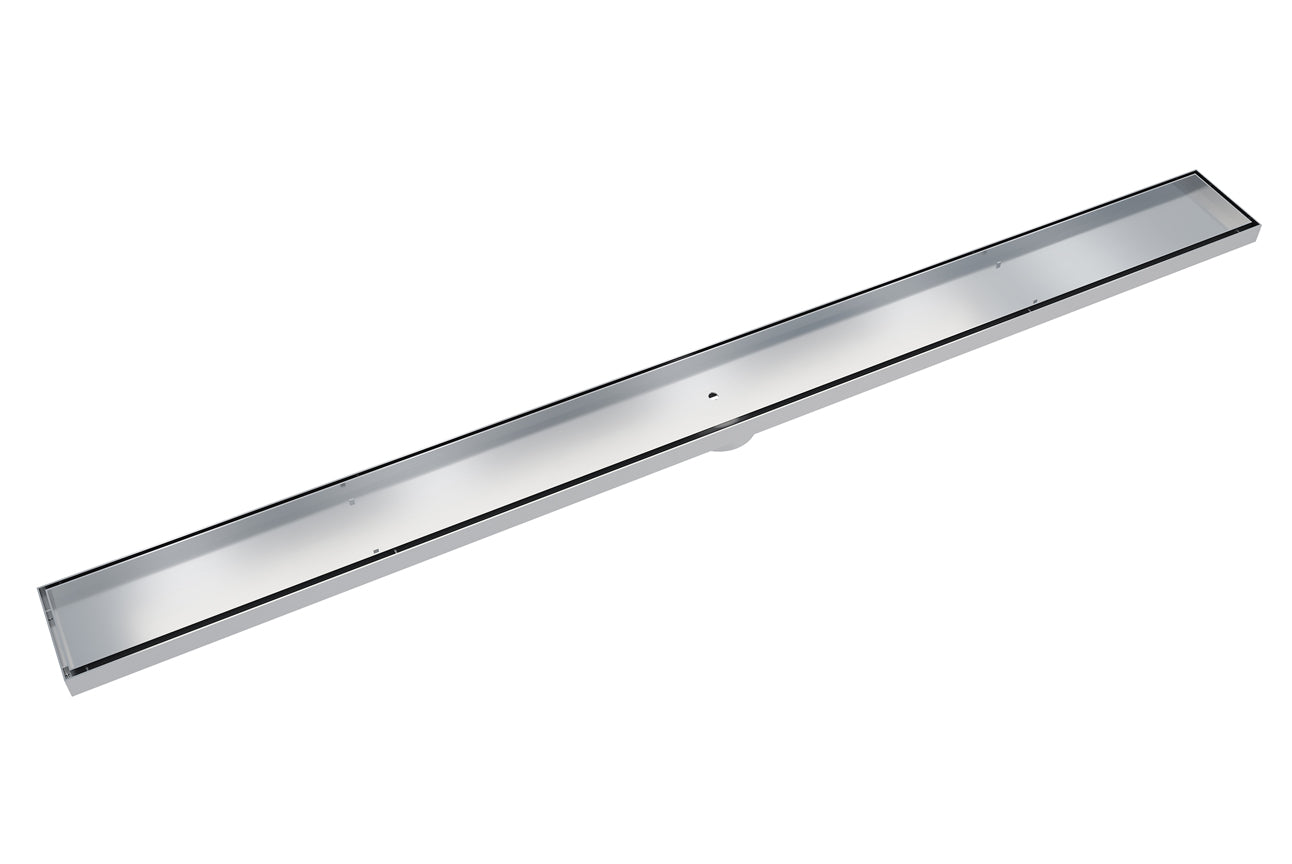 1200 Bathroom Shower Tile Insert Channel Grate Brushed Nickel