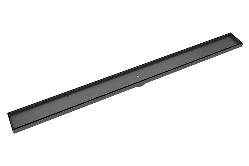 1200 Bathroom Shower Tile Insert Channel Grate Matte Black