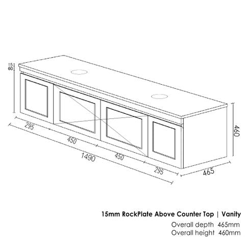 Hampton Mark II Double Bowl 1500 Vanity (7203885908119)