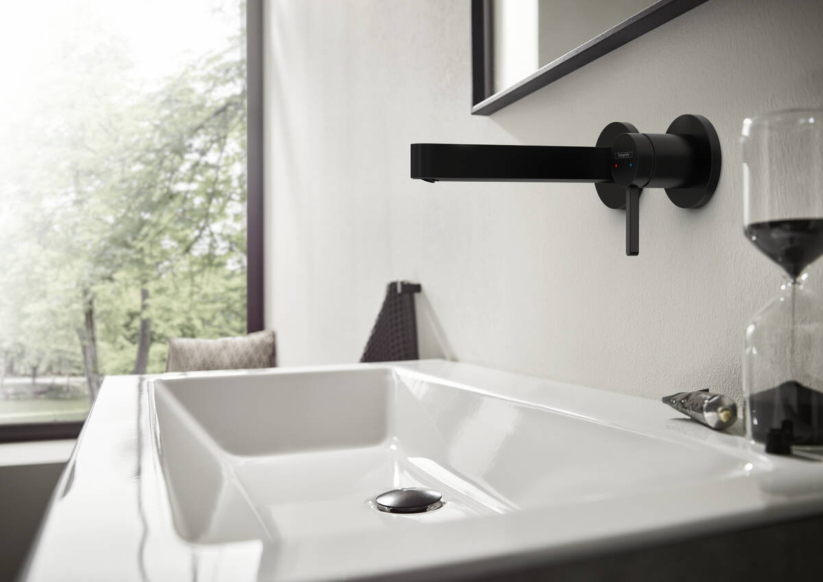 Hansgrohe Finoris Wall Basin Mixer Set Matte Black
