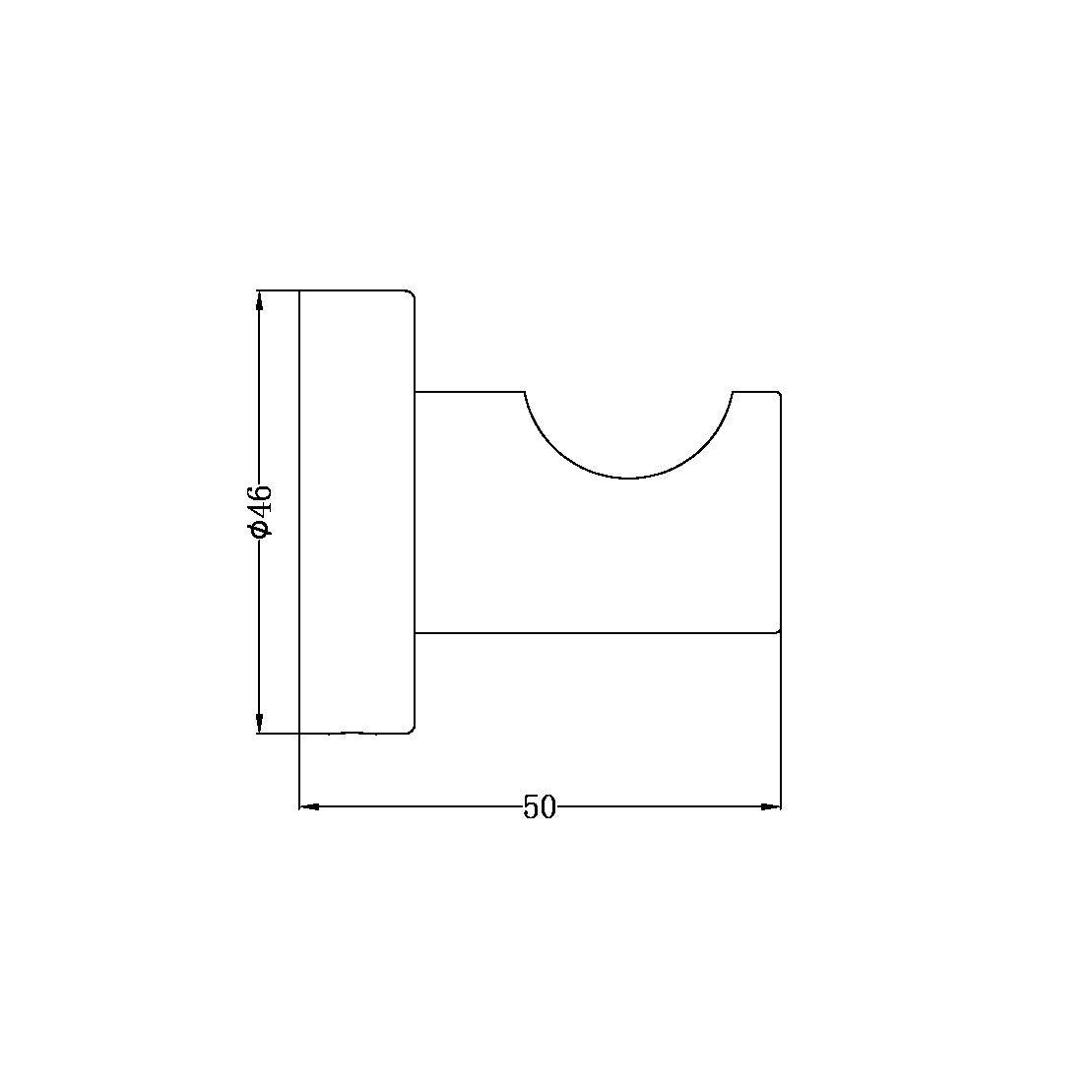 Nero Mecca Robe Hook Brushed Nickel