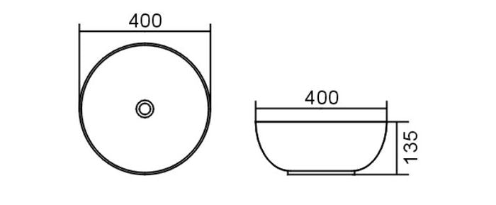 Bondi Basin 400 Round Matte White (7121039720599)