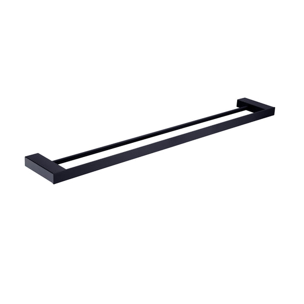 Nero Celia Double Towel Rail 600mm Matte Black