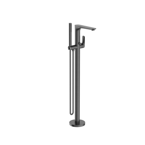 Nero Freestanding Bath Filler With Hand Shower Gun Metal