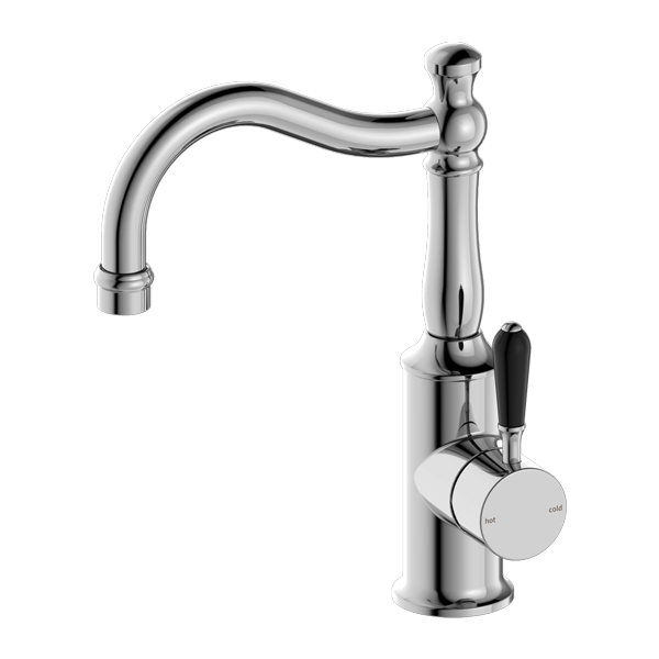 Nero York Basin Mixer Hook Spout Chrome