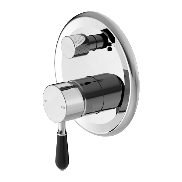 Nero York Shower Mixer With Diverter Brushed Nickel