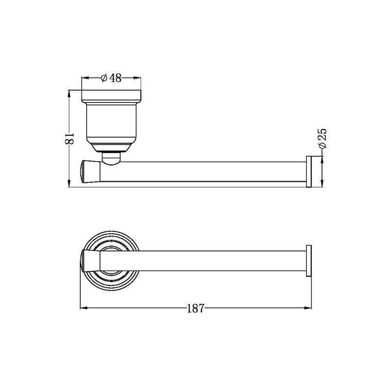 Nero York Toilet Roll Holder Chrome