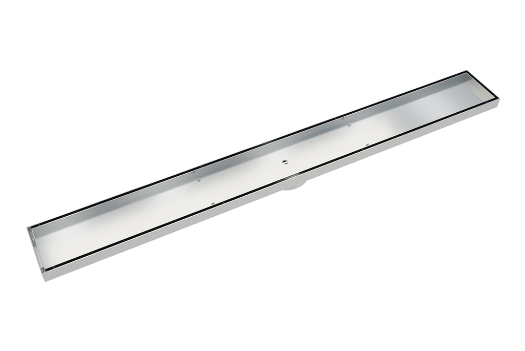 Linsol 900 Shower Tile Insert Channel Grate Brushed Nickel