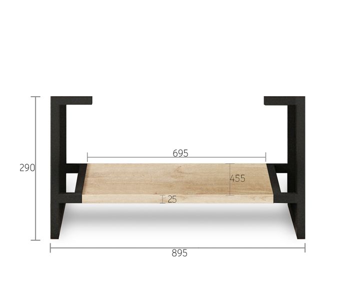 Otti Byron Natural Oak Wall Hung Vanity 900mm