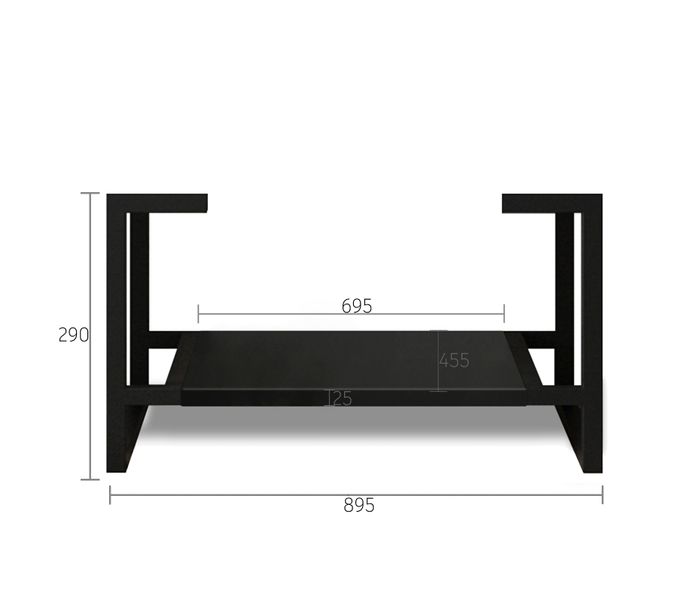 Otti Marlo Matte Black Wall Hung Vanity 900mm