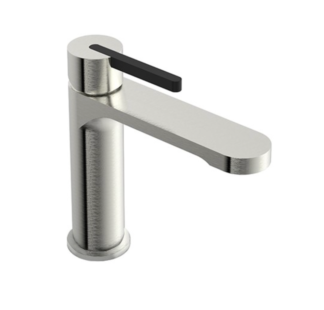 ADP Bronx Basin Mixer Brushed Nickel & Matte Black bathroom tap