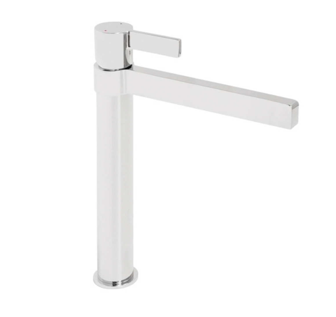 tall bathroom basin mixer tap with extra long spout   Chrome 