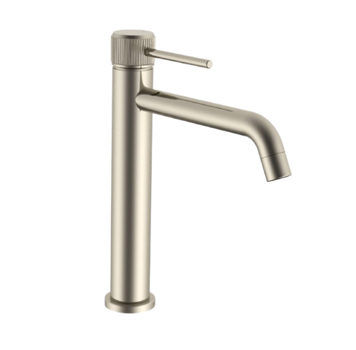 tall pin lever bathroom basin  Basin Mixer  tap Brushed Nickel
