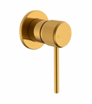 Concealed  Wall Mixer bathroom tap Brushed Brass with pin handle 