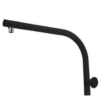 ADP Twilight High Rise round wall Shower Arm Matte Black