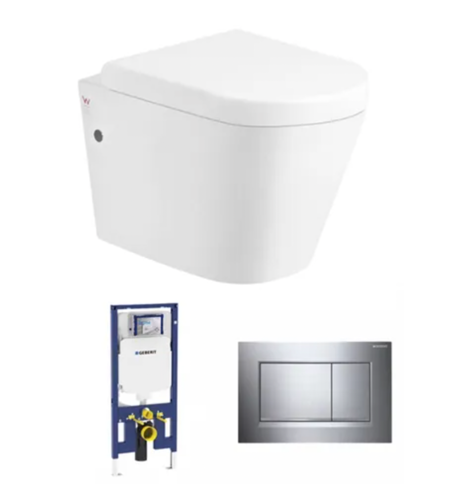 Alzano Wall Hung Pan Geberit Inwall Cistern Set
