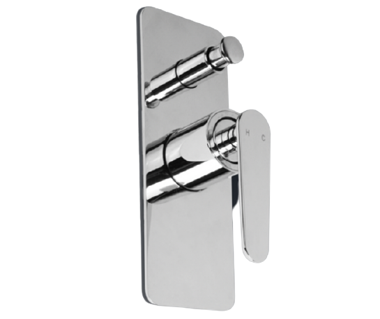 Atlanta Shower Mixer with Diverter Chrome (7160006934679)