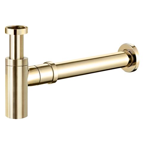 Bathroom Basin Bottle Trap Round Brushed Gold