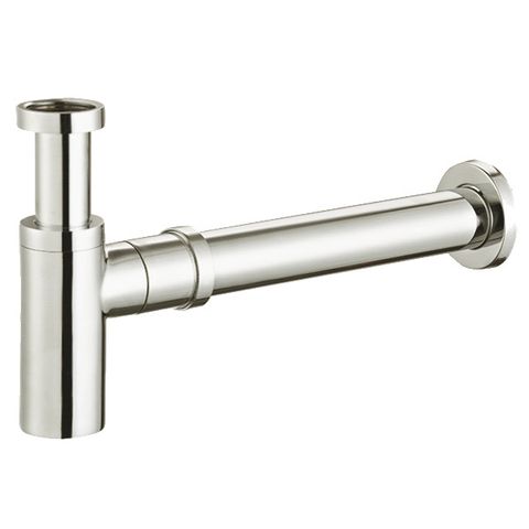 Bathroom Basin Bottle Trap Round Brushed Nickel