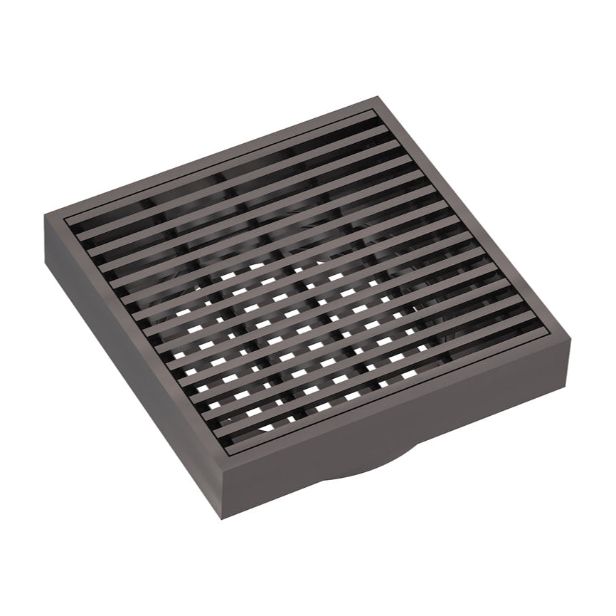 Bathroom  Linear Heelguard Grate Gun Metal