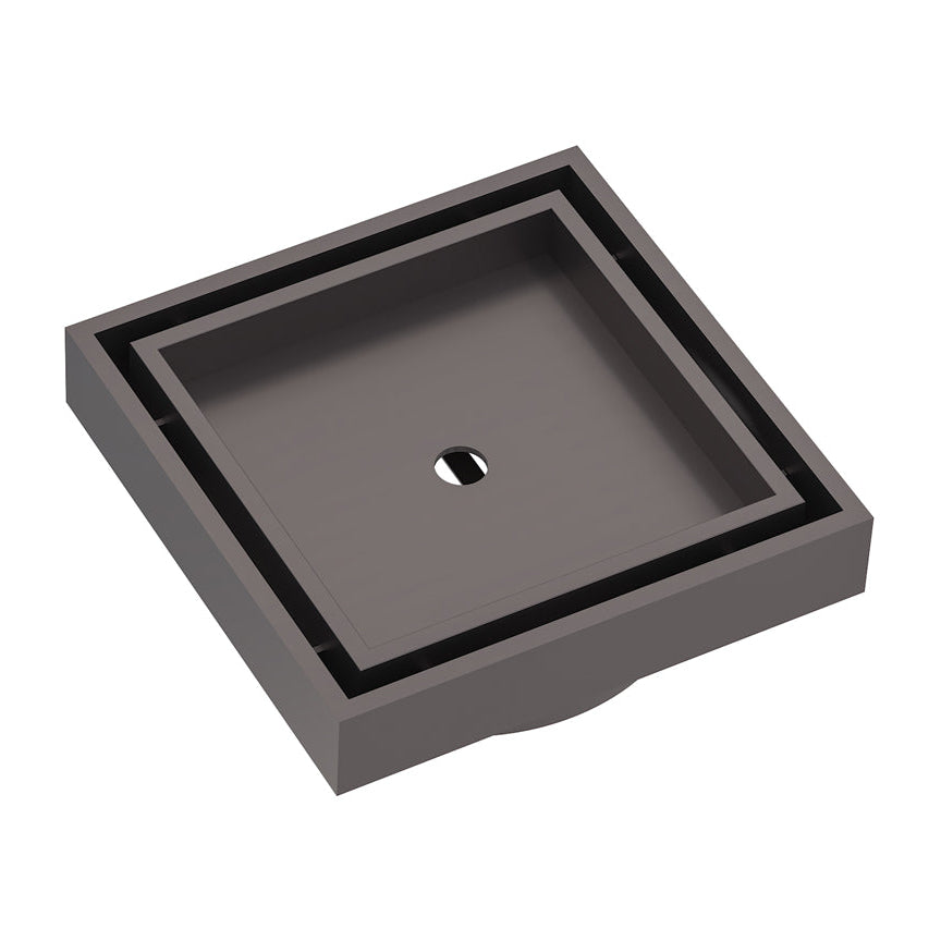 Bathroom Square Tile Insert Grate Gun Metal