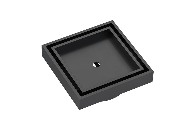 Bathroom Tile Insert Grate Matte Black